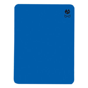 Modrá rozhodcovská karta b+d