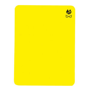 Žltá rozhodcovská karta b+d